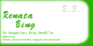 renata bing business card